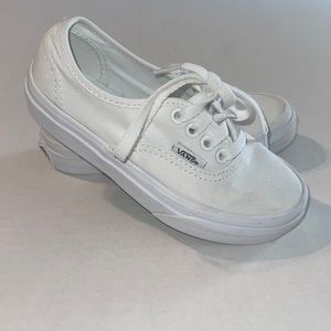 Vans kids authentic size 12 white toddler/little kids